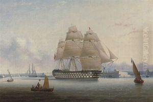 H.m.s. "britannia" Leaving Valetta To Return Home To Portsmouth