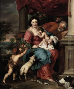 The Holy Family And The Infant St. John Holding A Basket Of Fruit The Holy Family And The Infant St. John Holding A Basket Of Fruit