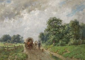 Farmer With Covered Wagon