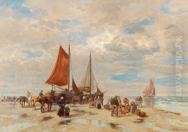 Fishermen On The Beach - view 1