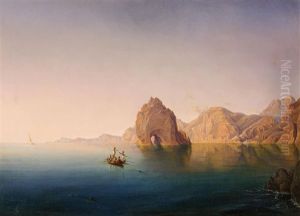 Schwertfischfang Vor Der Kuste Von Capri by Christian Frederik Ferdinand Thoming