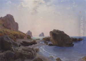 Marina Piccola Pa Capri by Christian Frederik Ferdinand Thoming