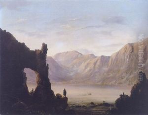 Fjordpartie Auf Flopsfjord by Christian Frederik Ferdinand Thoming