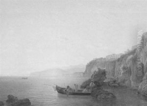 Sonnenuntergang Uber Der Italienischen Kuste by Christian Frederik Ferdinand Thoming