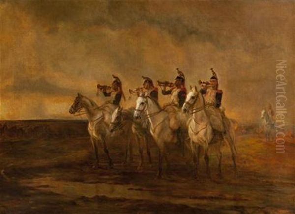 On The Morning Of Waterloo The Cuirassiers Last Reveille - view 1