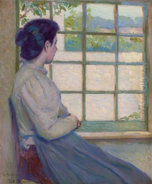 Woman Looking Out A Window (portrait Of A.m. Hooey) - view 1