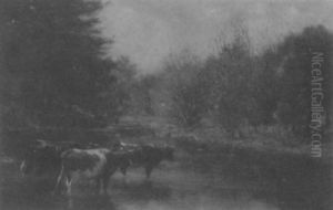 Cows At The River by George Albert Thompson