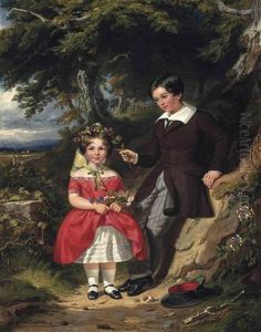 The Children Of John Harvey Esq., Gathering Wild Flowers
