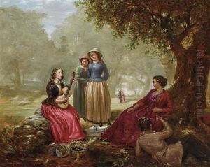 Scene In Windsor Park by Jerome B. Thompson