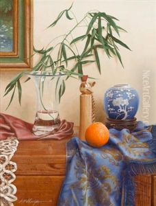 Still Life With Bamboo And Orange