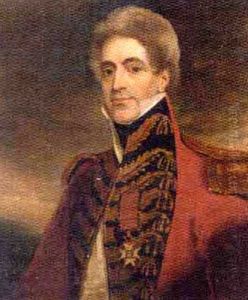 Portrait Of General Sir William Casement In Uniform, In A Landscape by Thomas Clement Thompson