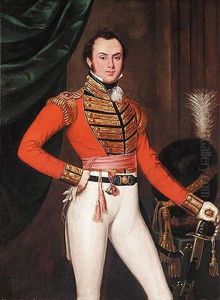 Portrait Of Captain James Gage by Thomas Clement Thompson