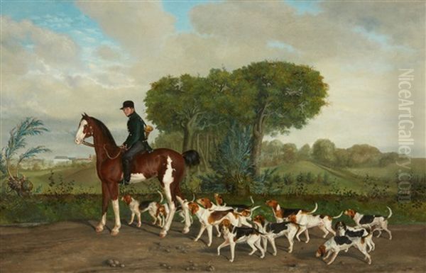 Hunter With A Pack Of Dogs Belonging To The D - view 1