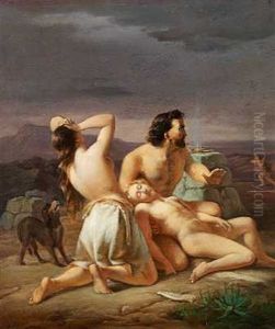 Adam Og Eva Sorger Over Tabet Af Abel by August Carl Vilhelm Thomsen