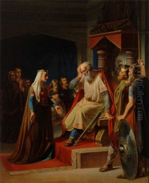 Thyra Dannebod Meddeler Kong Gorm Den Gamle Underretning Om Hans Son Knuds Dod - view 1