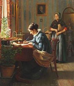 Kamma Rahbek At Her Writing Desk