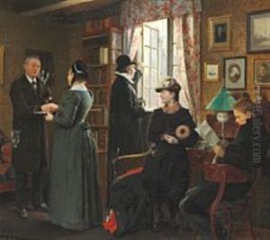 Christmas Morning In The Rectory by Carl Christian Frederik Jacob Thomsen