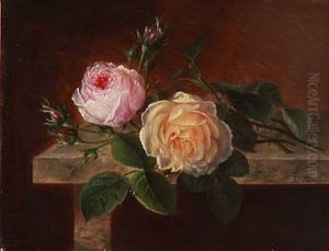 Roses On A Stone Sill
