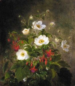Floral Still Life With Fuschia