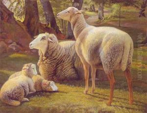 Far I En Lysning I Skoven by Fritz (Frederik Gotfred) Thomsen
