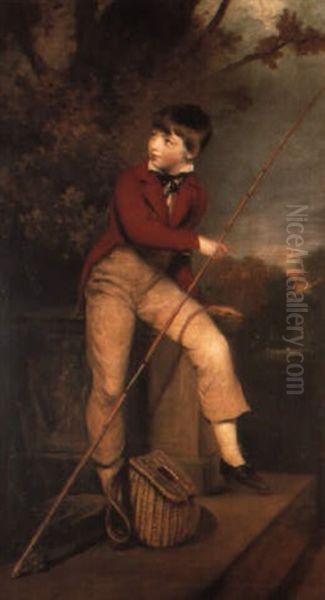 Portrait Of Master Roger Mainwaring Seated On A Balustrade With A Basket - view 1