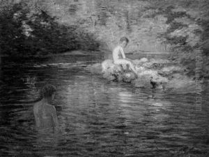 The Bathers - A Connecticut Scene by Henry Grinnell Thomson