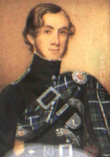 Gentleman Wearing Tartan Over His Shoulder - view 1