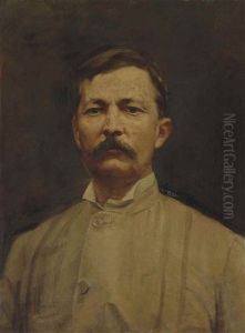 Portrait Of Sir Henry Morton Stanley, Gcb, Half Length In White Tunic And White Shirt And Wing Collar
