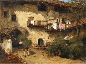 Vor Dem Bauernhof by Carl Breitbach