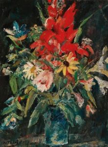 Colourful Bouquet With Gladiolas by Wilhelm Thoeny