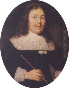 Portrait Of A Gentleman, Holding A Cane by Johannes Thopas