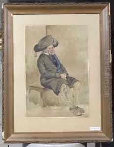 Sitzender Mann. by Carl Breitbach