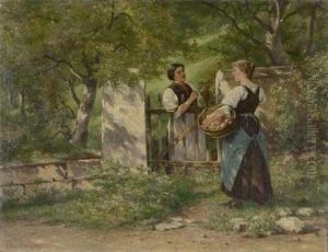 Neuigkeiten Der Apfelpfluckerinnen by Carl Breitbach