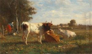 Open Landscape With Cows Open Landscape With Cows