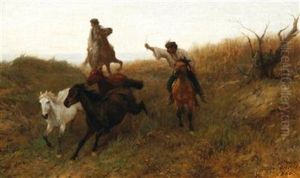 Hungarian Horsemen by Otto Karl Kasimir Von Thoren