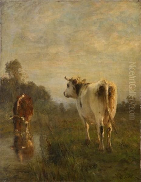 Deux Vaches Au Paturage - view 1