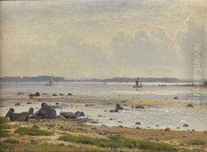 Danische Ostseekuste Am Roskildefjord, Seeland by Anton Erik Christian Thorenfeld