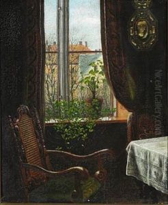 From A Corner In The Drawing Room With A View Through A Window by Benedikt Thorarinn Thorlakson