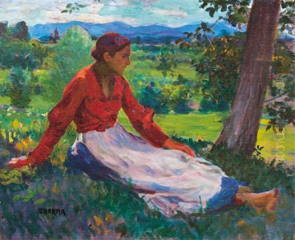 Sitting Woman - view 1