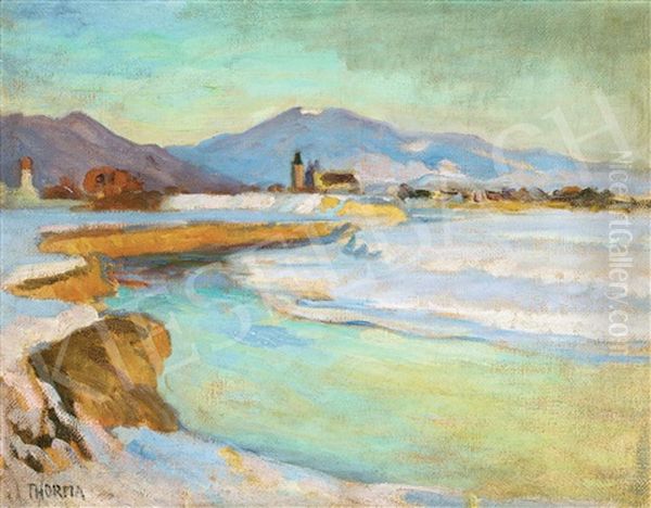 Nagybany In Winter With The Istvan Tower In The Background - view 1