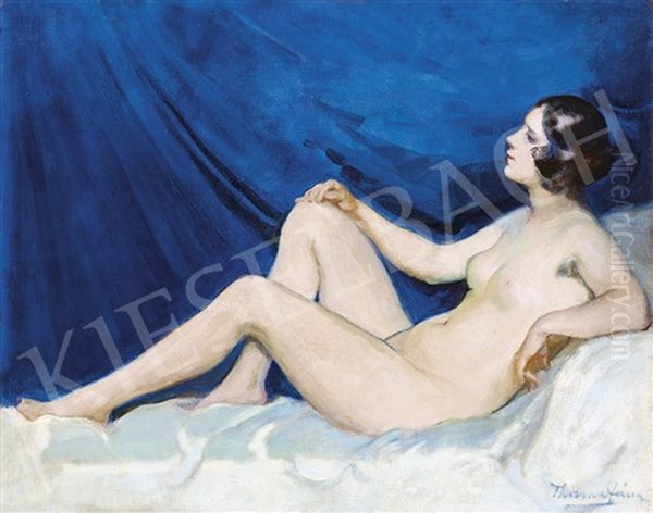 Young Girl (nude With Blue Drapery) - view 1