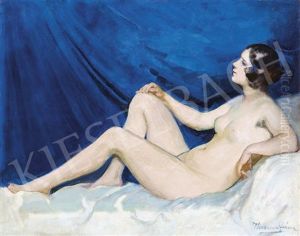 Young Girl (nude With Blue Drapery)