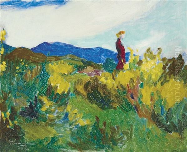 Girl On A Hillside - view 1