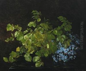 Beech Branches And Forget-me-not by Emmy Thornam