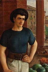Italiensk Frugtsaelger. Siena