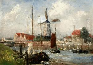 Gezicht Op Zierikzee. Gesigneerd