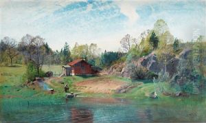 Insjolandskap by Alfred Thoerne