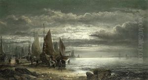 A Pair Of Shipping Scenes by Charles Thornely