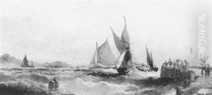 Spiritsail Barge In The River Medway Kent by Charles Thornely