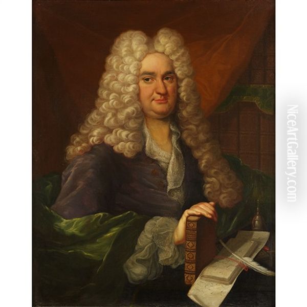 Portrait Of A Gentleman Believed To Be Sir William Wyndham In His Study - view 1